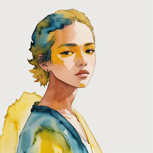 Fondo amarillo , A simple, minimalistic art with mild colors, using Boho style, aesthetic, watercolor