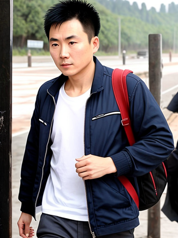 Chang Peng Zhao leaving prison