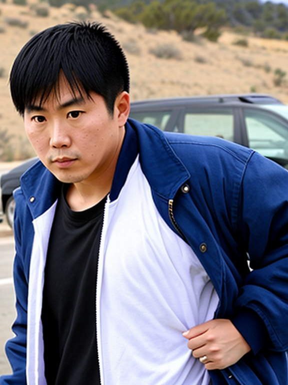 Chang Peng Zhao leaving prison in Lompoc, California