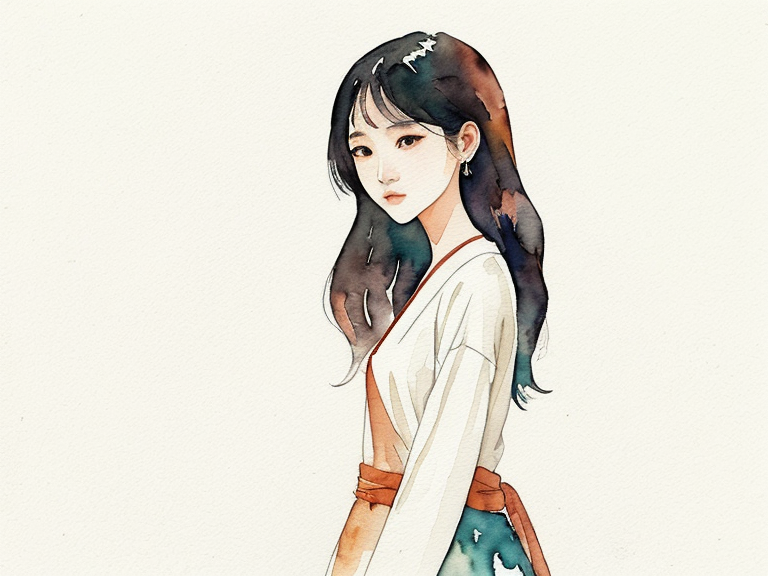 đi biển , A simple, minimalistic art with mild colors, using Boho style, watercolor