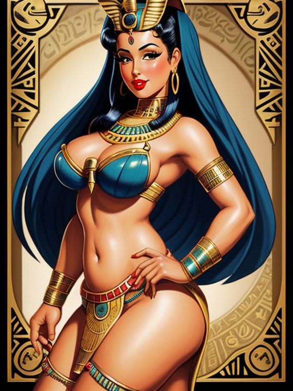pinup art of an egyptian goddess