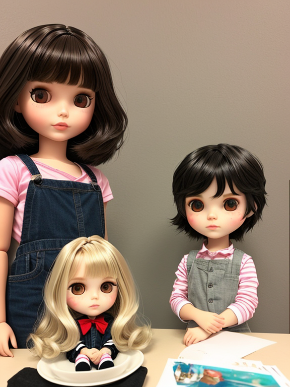 I want you to create a blythe doll that looks exactly like the boy in the picture