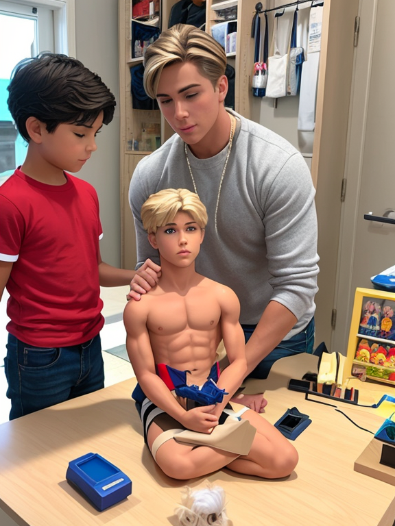 I want you to create a ken doll that looks exactly like the boy in the picture