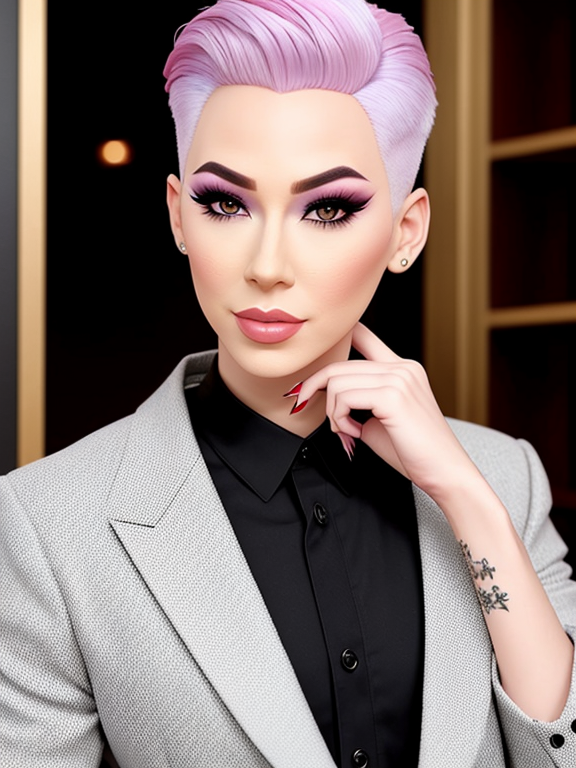 I want you to create a  doll that looks exactly like james charles