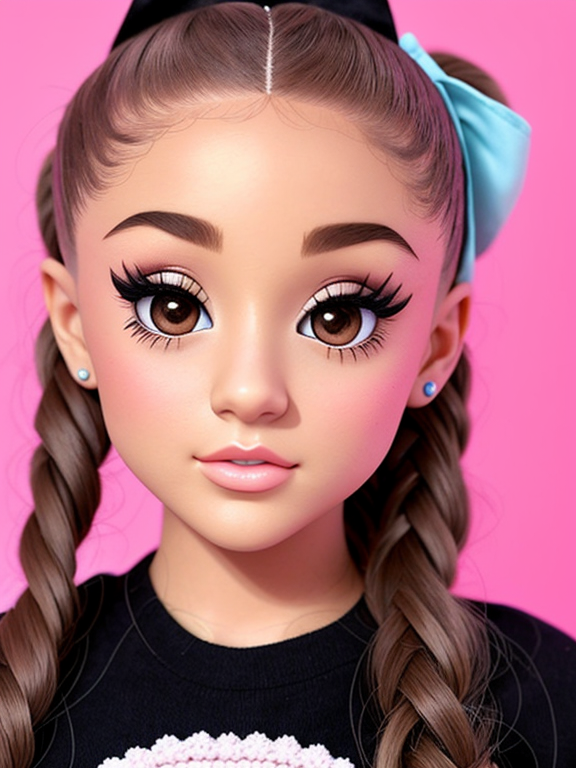 I want you to create a  doll that looks exactly like Ariana Grande