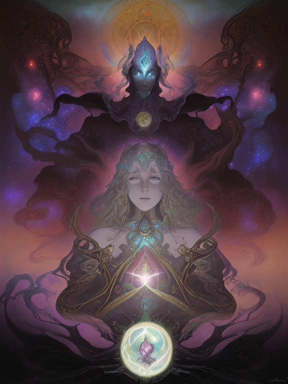 esoteric and psicodelic cover of incredible music with different luxury African black masks made by Alphonse Mucha and Zdzisław Beksiński, pastel colors, beautiful gas clouds, amazing twinkling stars, a detailed matte painting by anton pieck, deviantart contest winner, fantasy art, concept art, official art, matte drawing, mystical nebula, mystical nebula