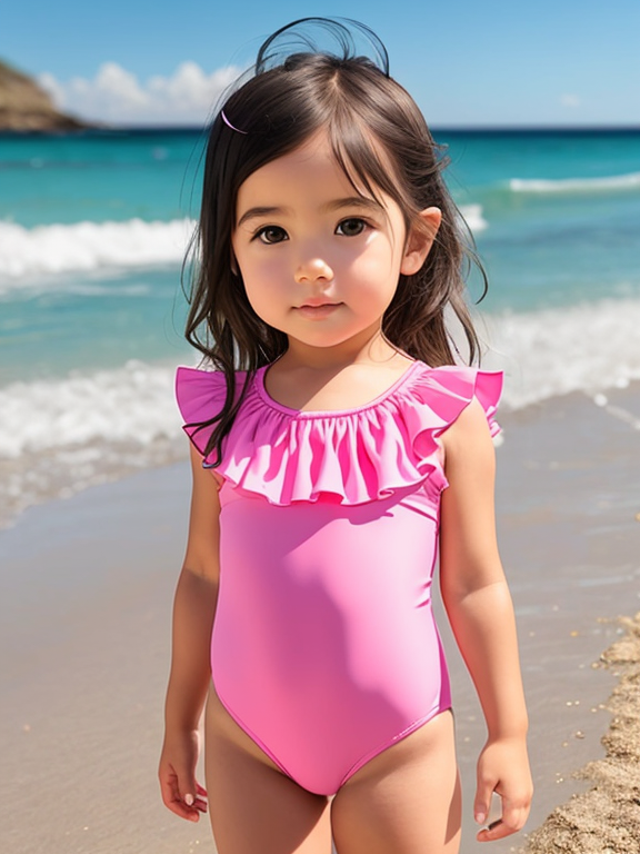 toddler girl in revealing swimsuit