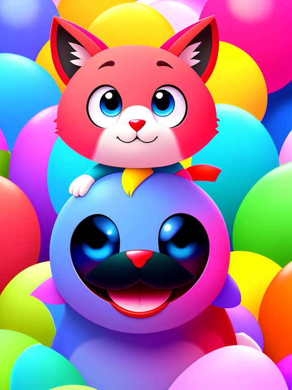 Create cartoon colourfull image with strange cute animal for youtube banner