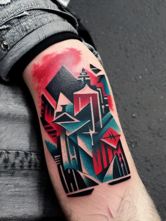Luca Font - colorful combines of cubism and primitive in tattoo | iNKPPL |  Tattoos, Tattoo artists, Primitive tattoo