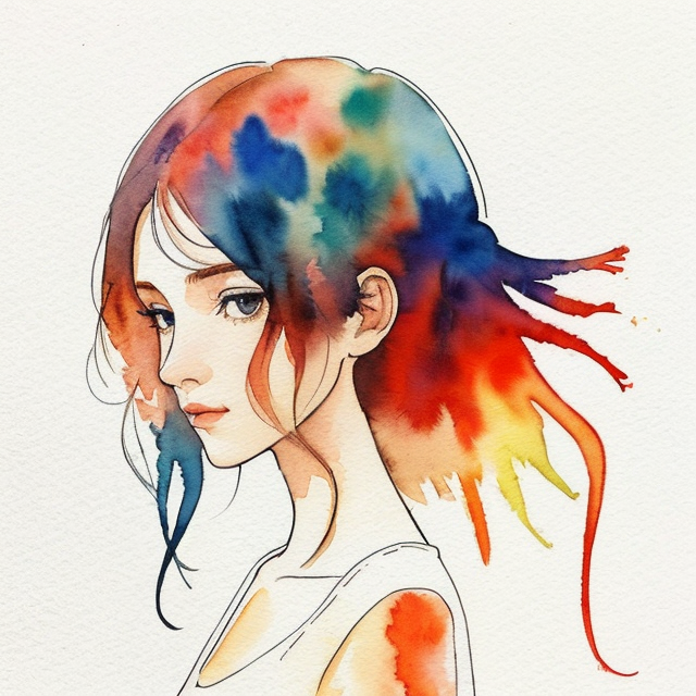 informática, A simple, minimalistic art with mild colors, using Boho style, aesthetic, watercolor