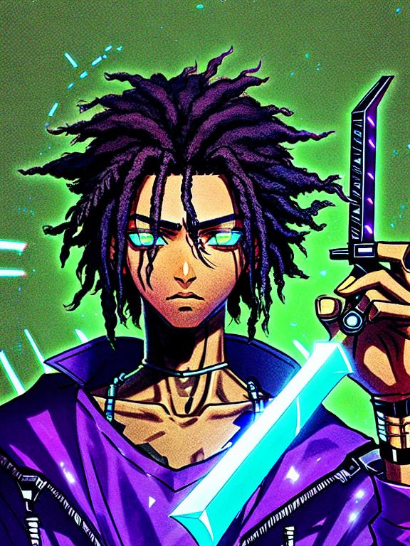 Black Anime Characters With Dreads Png Transparent PNG - 1000x1000 - Free  Download on NicePNG