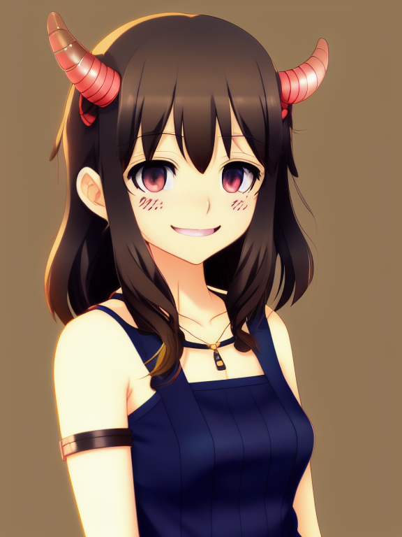 Anime Sign of the horns, Anime, cg Artwork, black Hair, head png | PNGWing