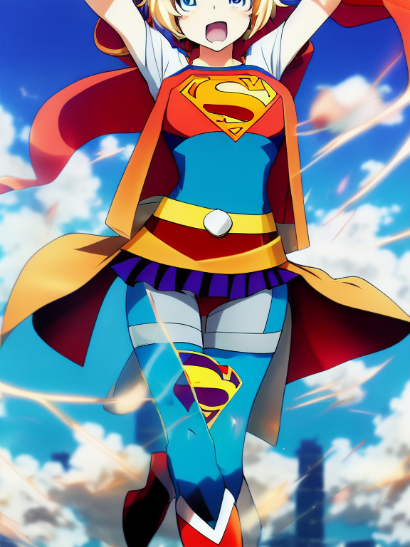 Supergirl Cute Png - Cartoon Supergirl Clipart (#275033) - PikPng