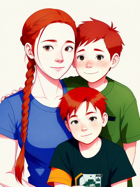 Lovely Mom And Son Red Hair Braid Opendream