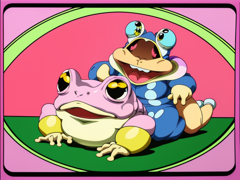 Cute anime toad animal on Craiyon