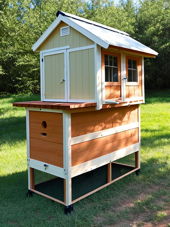 Mobile Chicken coop on a farm