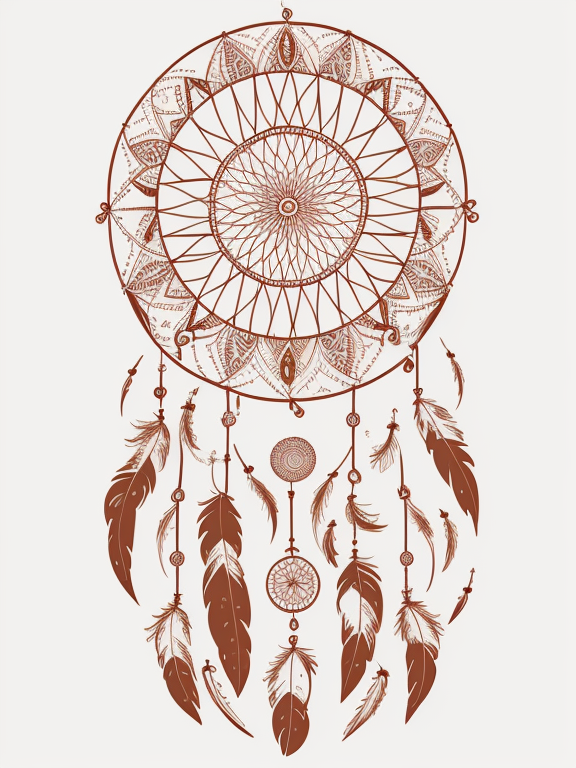 Illustrations, 2d flat vector, Wallpaper, bald eagle dream catcher, Drawing art, high resolution, delicate, handmade doodle, Flat color vector, Detailed, Symmetrical tiled patterns, Repeating texture, Repetitive and consistent, Seamless Colorful Food Patterns, On a white background, Doodles