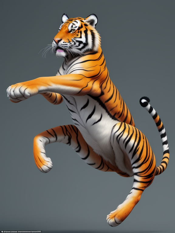 Playful 3d Rendering of Armored Three-headed Tiger with Rtx on Stock  Illustration - Illustration of character, headed: 296142331