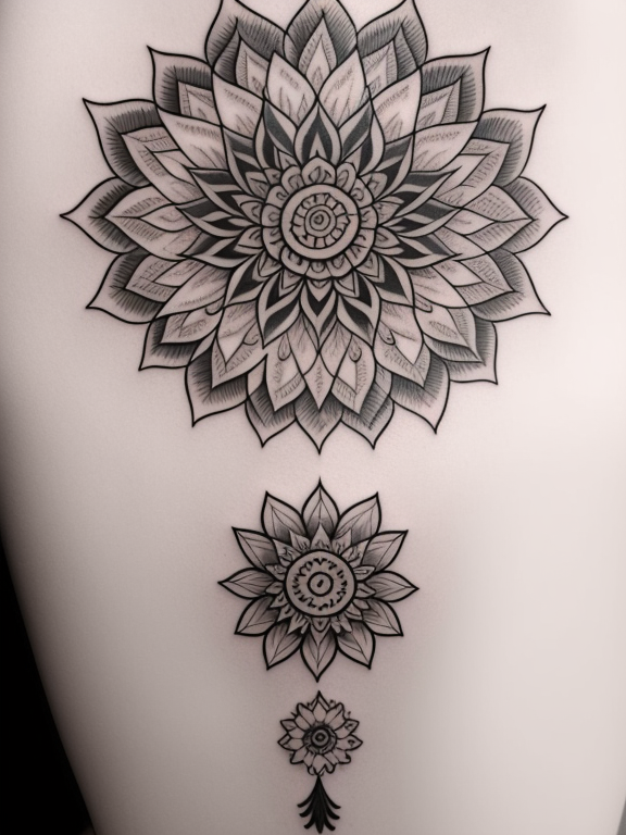 Black Mandala Flower Tattoo Stickers Body Art Temporary WomenMen Arm Chest  Back | eBay