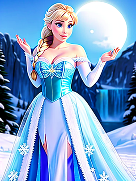 Lena Paul as Elsa from Frozen, Lena... - OpenDream