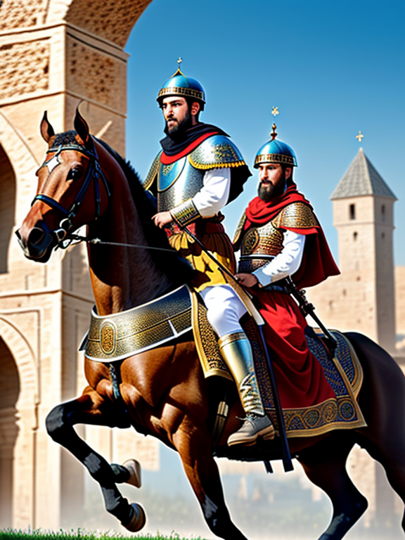 The medieval Roman Empire turns Muslims that refuse to convert into Roman Mameluke cavalry and Janissary Infantry, Norman art, Byzantine art, Holy Roman art, Roman art, medieval art, art of the Middle Ages, Mamelukes, Mamluks, Janissary, Mamluk, Mamluk Legion, Mamluk Legionnaires, Legionary Janissaries, intricate details, 8k post production, high resolution, hyperdetailed, sharp focus, highly detailed, drawing art, brushstroke painting technique, drawing art,