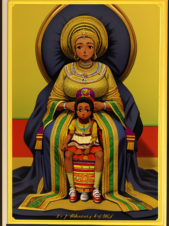 Thick African American negroid blasian blatina biddy in a dress, Ethiopian Empress Menen Asfaw wife of Haile Selassie