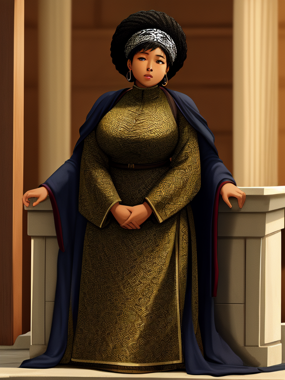 Thick African American negroid blasian blatina biddy in a dress, Game of Thrones House of the Dragon