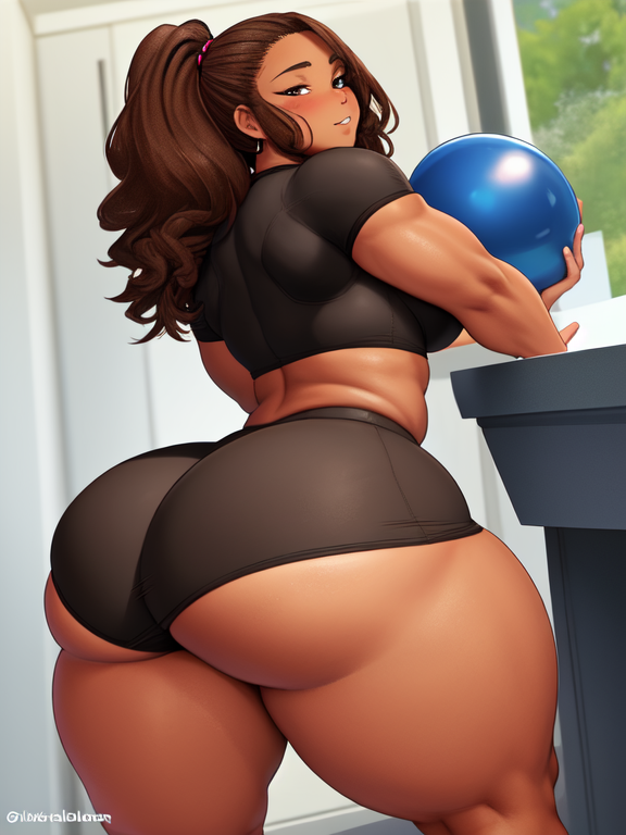 Side view selfie of a Big bronze brown blasian blatina baddie BBL butt sfw recently pumped up muscled gluteus maximus protruding posterior ass like a shelf sticking out enormous bulbous bubble buttocks poking out very far from her legs, safe for work, muscled gluteus maximus with a healthy layer of giggly bottom fat overtop, thick thunderthigh thighs but with a bodacious badonkadonk so huge it stands out from them, stretch marks, cellulite, beauty mark moles, ass so fat you can see if from the front, stupid fat big donk booty, jiggle wobbly twerk butt