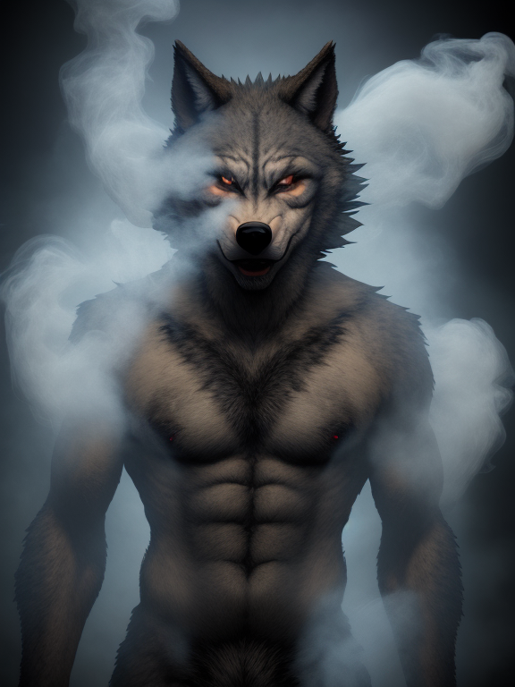 Werewolf made out of smoke - OpenDream