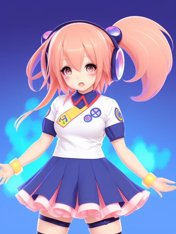 Cute mascot nucleus anime girl - OpenDream