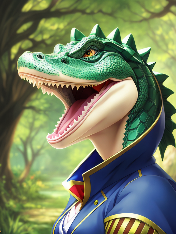 Nom Nom Gator - Alligator Anime, HD Png Download - kindpng