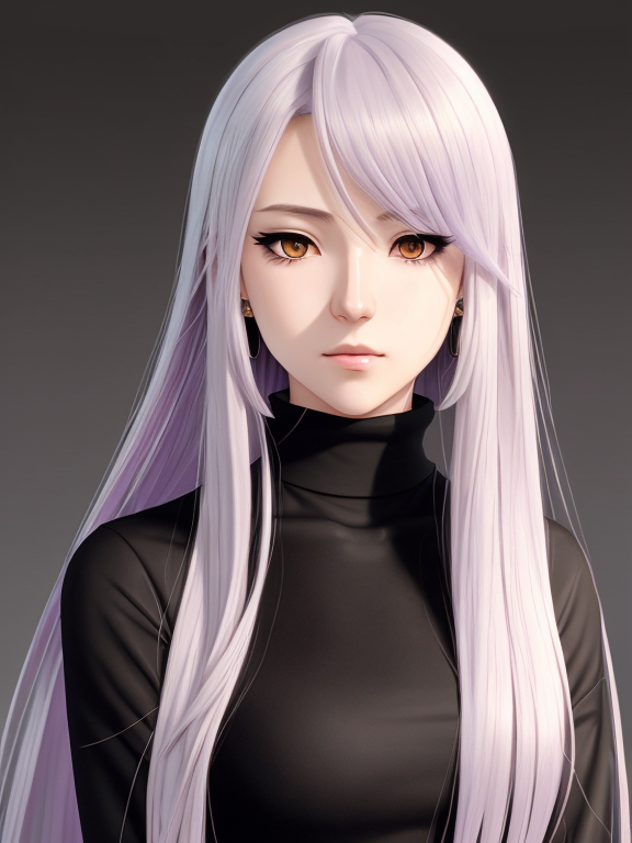 Beautiful realistic anime girl with purple hair | Deep Dream Generator-demhanvico.com.vn