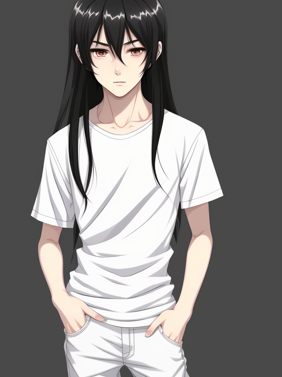 Anime boys, black-haired male character, png | PNGEgg