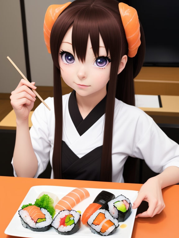 Transparent Japanese Food Png - Png Anime Sushi Transparent, Png Download ,  Transparent Png Image - PNGitem