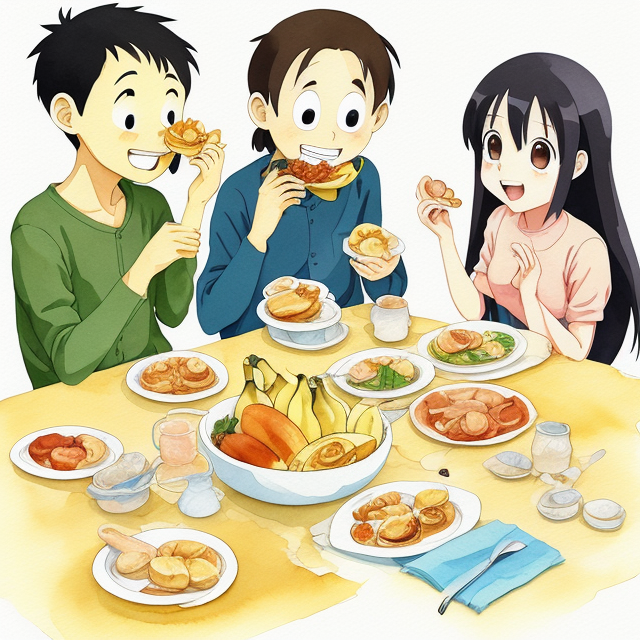 HD wallpaper: anime girls, Hashimoto Kokai, anime girls eating, food, dark  eyes | Wallpaper Flare