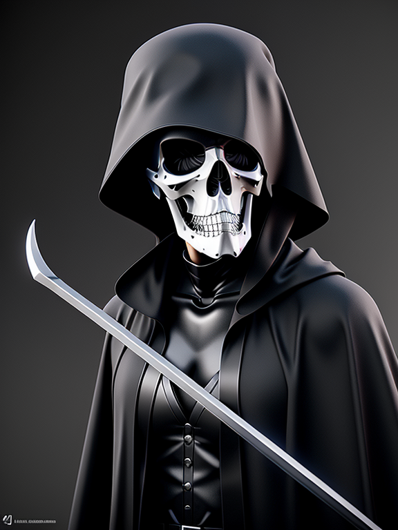 grim reaper scythe, digital art, 3D - OpenDream