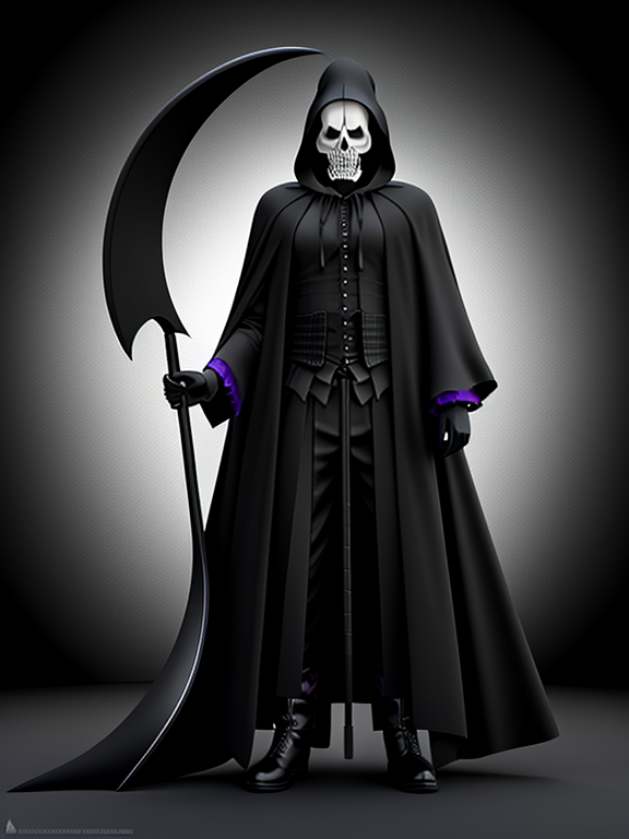 Reaper cloak with skeletons | 3D model