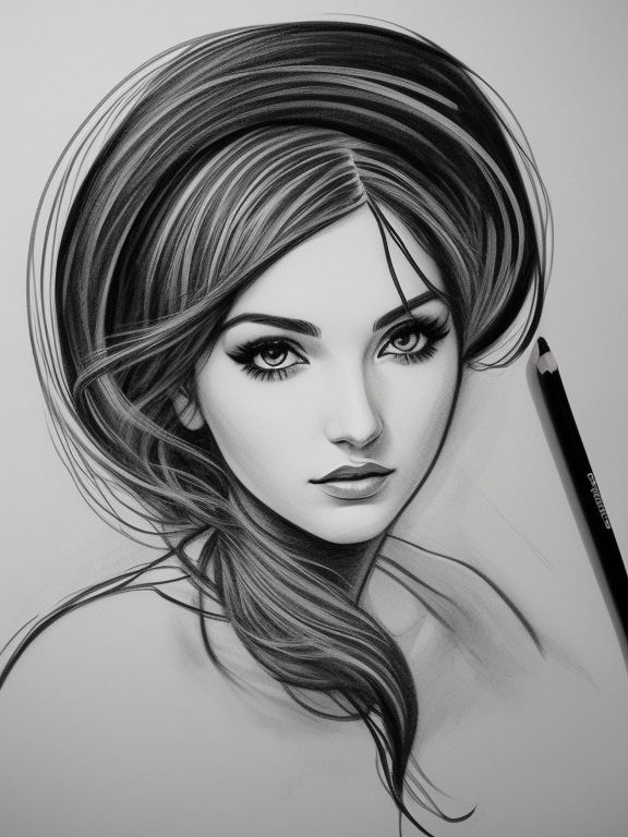 Women fashion, drawn beautiful young woman. Drawings on theme of beautiful  slim sporty girl. illustration black and white. Drawing by Adam Nowak -  Pixels