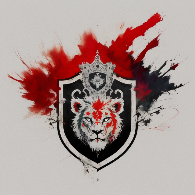 three lions logo english colours red and white on white background, In the center of the emblem, The logo features a circular emblem with a dark background, highly detailed, high quality logo, Subject fits in frame, Oil painting, art by Carne Griffiths and Wadim Kashin concept art, ethereal background, Approaching perfection, Golden ratio, Minimalistic clip art, A retro logo vintage cartoon,negative space logos style ,Great russian, minimalistic logo design featuring Moscow Kremlin,, by Brian Froud and Carne Griffiths and Wadim Kashin and John William Waterhouse, 8k post production, High resolution, hyperdetailed, Trending on Artstation, Art by Greg Rutkowski, beautiful gradient, Depth of field, clean image, High quality, Lions, (((centered))), (((White background)))