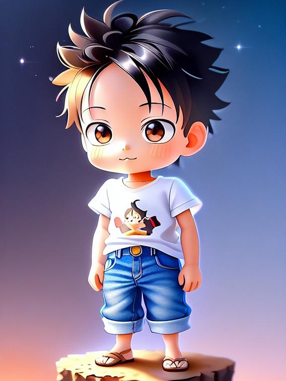 Luffy small Chibi cute  One piece luffy, Anime, Luffy