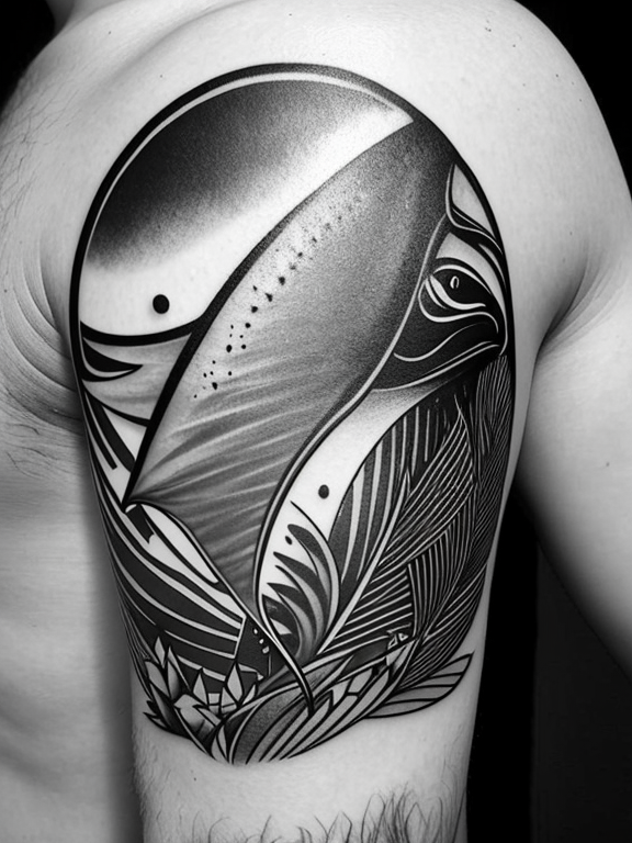 Manta ray flow by me, Amanda, from Blackdot Tattoos in Singapore : r/tattoos