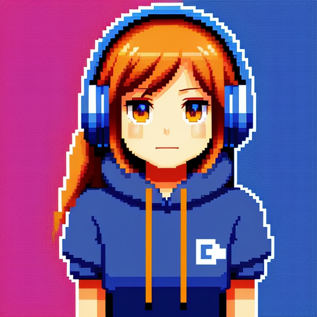 Pixel Anime Girl - Pixel Art - Posters and Art Prints | TeePublic