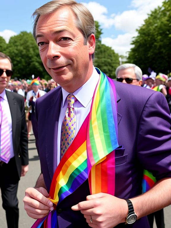 Nigel farage at a gay pride parade - OpenDream