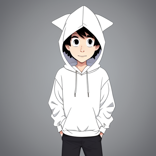 boy in a oversized hoodie and thigh - OpenDream