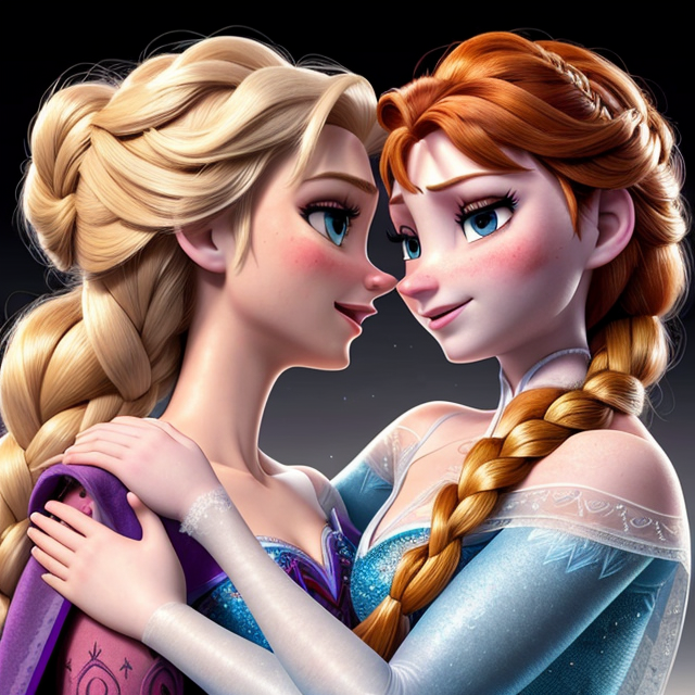 Elsa and Anna from Frozen in bed to... - OpenDream