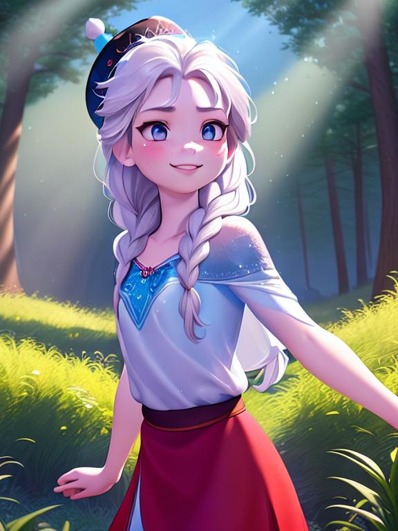 Kid Elsa Caricature for Frozen Fans