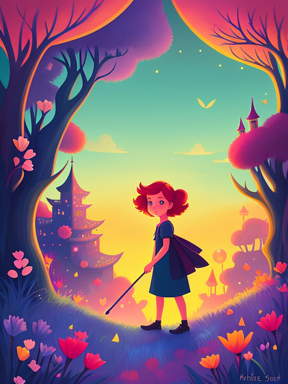 fantastical dreamy childrens illustration in the style of Dixit, style of Marie Cardouat