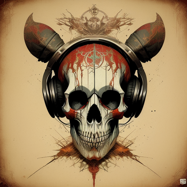 Demon Jester skull, With DJ Headphones,, In the center of the emblem, In the center of the emblem, The logo features a circular emblem with a dark background, highly detailed, high quality logo, Subject fits in frame, Oil painting, art by Carne Griffiths and Wadim Kashin concept art, ethereal background, Approaching perfection, Golden ratio, Minimalistic clip art, A retro logo vintage cartoon,negative space logos style ,Great russian, minimalistic logo design featuring Moscow Kremlin,, by Brian Froud and Carne Griffiths and Wadim Kashin and John William Waterhouse, 8k post production, High resolution, hyperdetailed, Trending on Artstation, Art by Greg Rutkowski, beautiful gradient, Depth of field, clean image, High quality