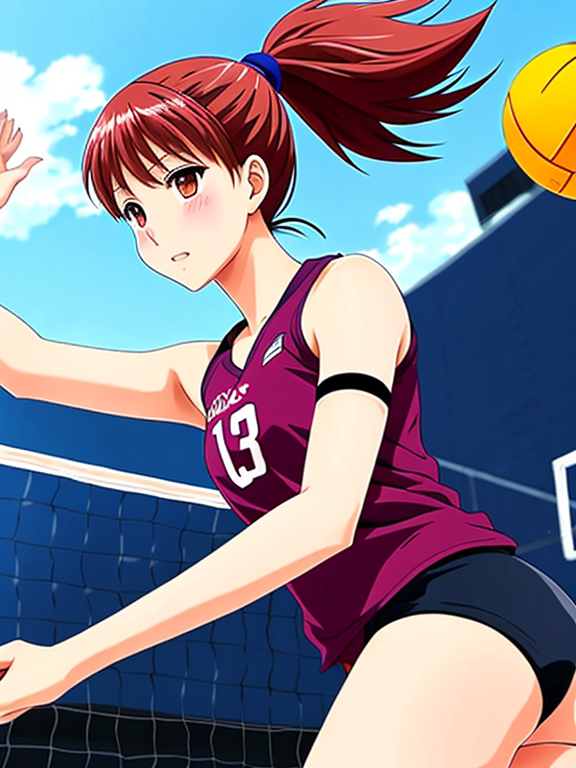 Wallpaper the sky, sunset, birds, the ball, anime, art, guy, volleyball for  mobile and desktop, section сёнэн, resolution 1920x1600 - download