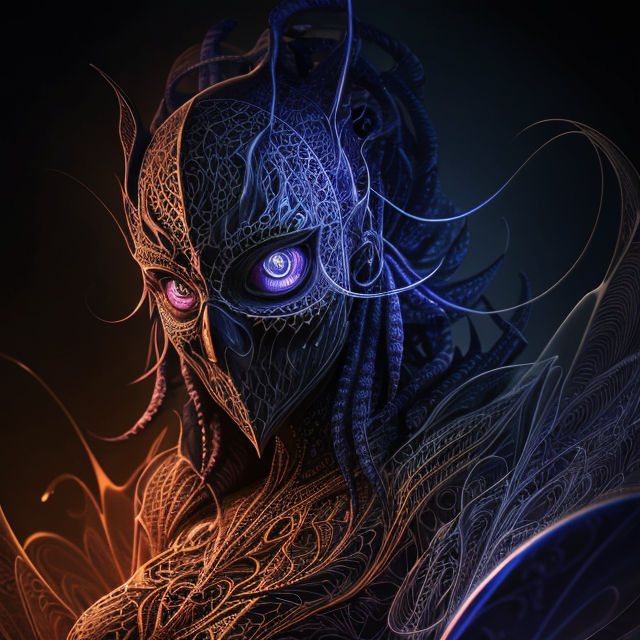 Phobia beautiful, highly detailed, masterpiece, hdr, 8k wallpaper, a vibrant digital illustration, quantum wave tracing, black background, Behance hd, sharp focus